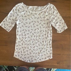 Ann Taylor LOFT bicycle shirt 3/4 sleeve size medium